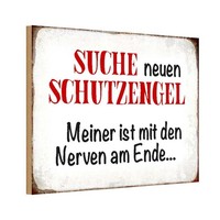 Holzschild 20X30 Cm Suche Neuen Schutzengel Spruch Zitat Deko Geschenk Holz Schi