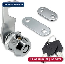 1Pack Toolbox Lock with Keys 5/8 Inch Cabinet Locks Keyed Alike Tubular Cam Lock