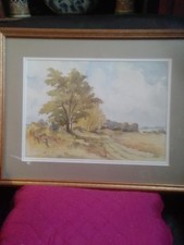 Country Scene Watercolour, Framed  14" X 17"