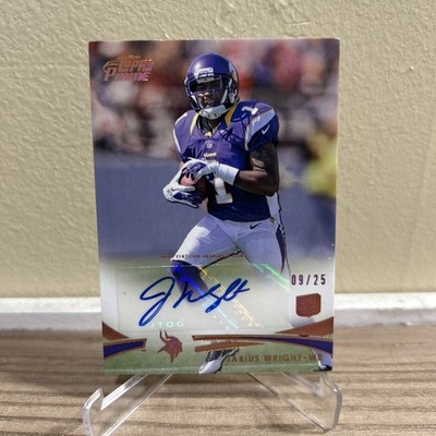 2012 Topps Prime Copper Rainbow Rookie Autograph Jarius Wright /25 RC Vikings