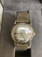 Vintage  Men's Self Winding 30Jewels Bulova wristwatch 10k GF & Band Rare Find