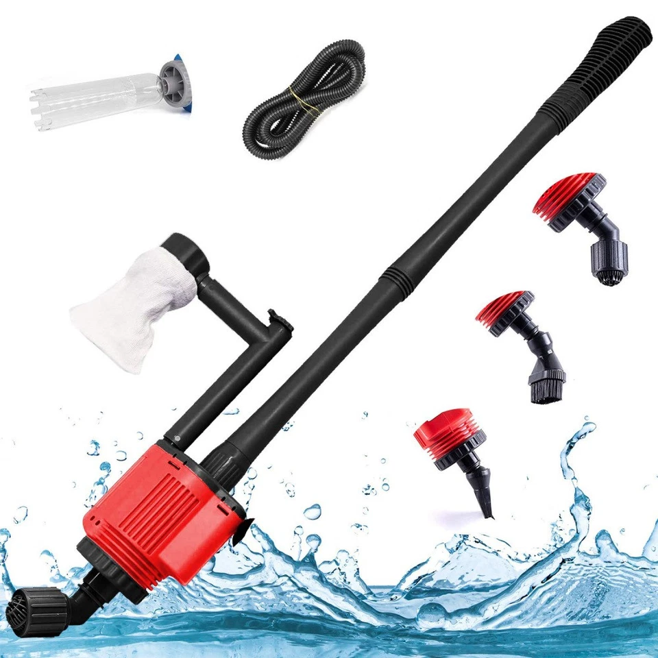 Elektrisch Aquarium Sauger Reiniger Fischbehälter Staubsauger Kiesreiniger 6in1 - Bild 2 von 4