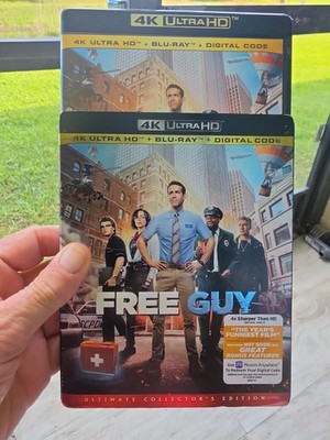 Free Guy (4K Ultra HD, Blu-ray, No Digital, With OGG Slipcover 2021)