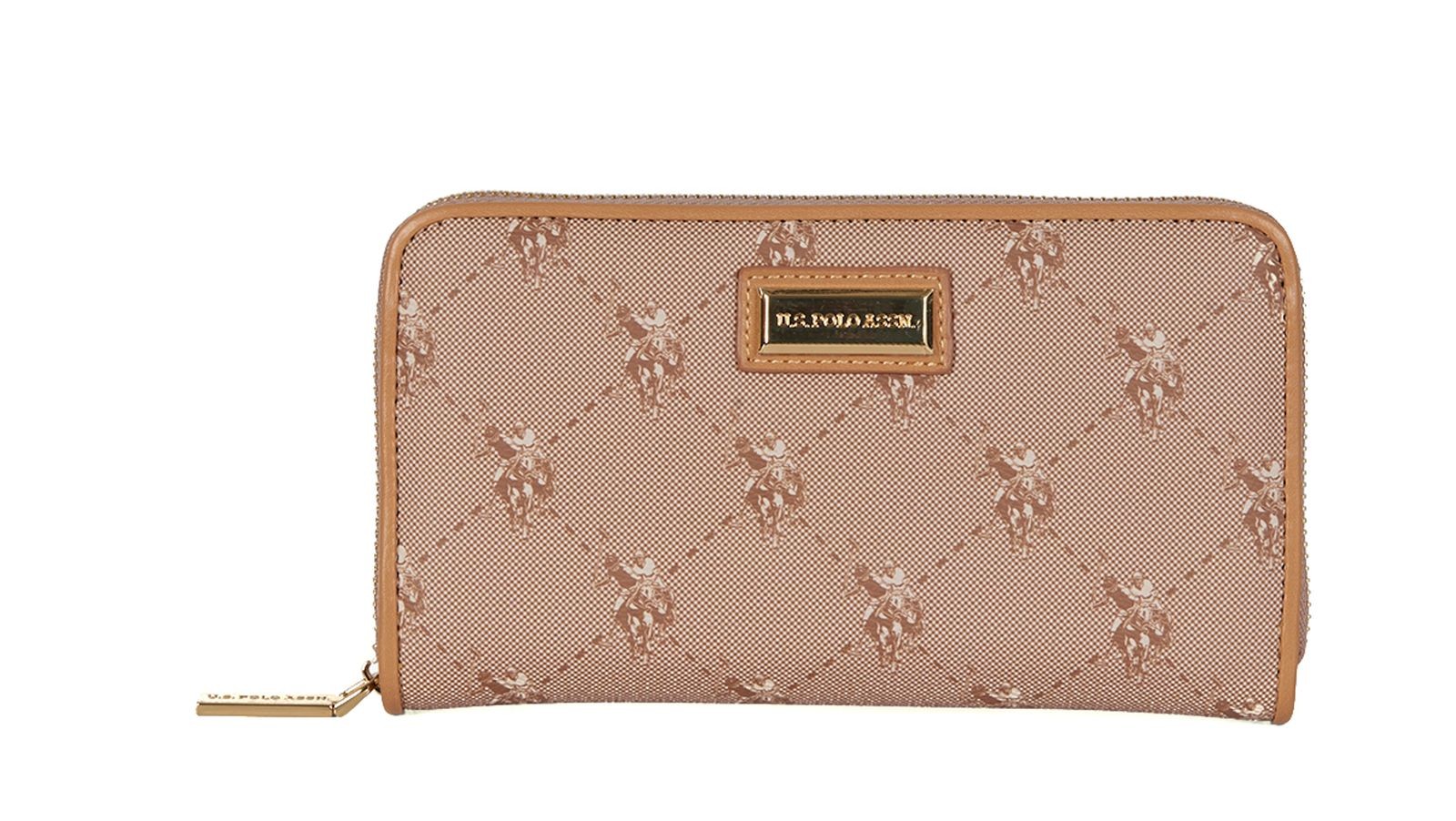 U.S. POLO ASSN. Zip Wallet Camel