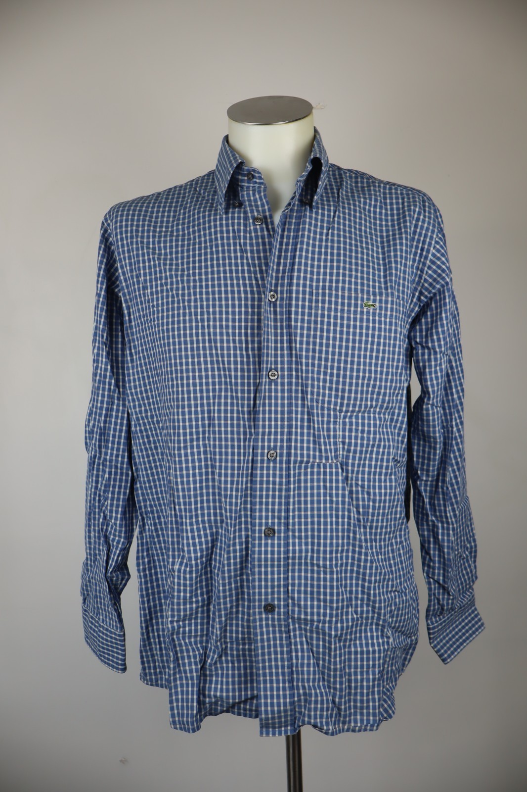 LACOSTE CAMICIA UOMO TG 40 CASUAL VINTAGE SHIRT COTONE COTTON MANICA LUNGA
