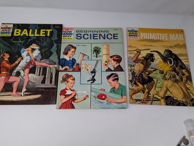 How and Why Wonder Books Deluxe Lot Ballet Primitive Man Science HC