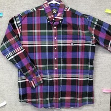 Cinch Shirt Mens XL Multicolor Plaid Button Front Long Sleeve Casual Western
