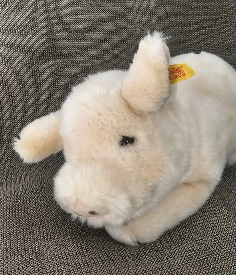 Steiff Schwein Sissi Plüsch weich 102950 liegende Säu ca.32 cm Rosa Rar Seltenes - Bild 4 von 4