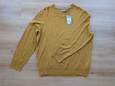 NEW! Cashmere/Cashmere Silk Jumper Mustard Yellow XL