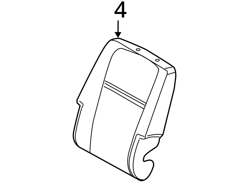 CAPA TRASEIRA DO BANCO DIANTEIRO CHRYSLER 6PL87XR4AA NOVA OEM 6PL87XR4AA - Imagem 3 de 3