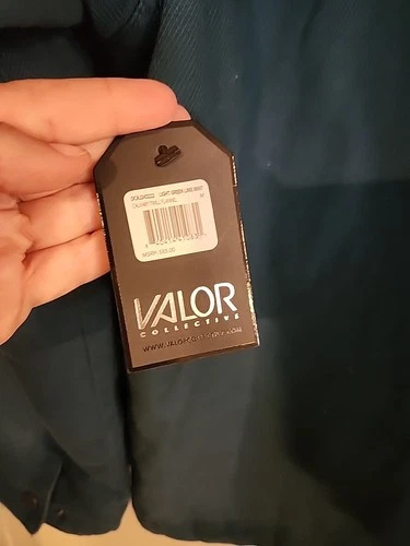 Valor Mens Utility Jacket Size Medium Calvary Twill Coat Flannel Collar Green image 8