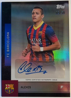 Alexis Sanchez 2025-26 Topps FC Barcelona Team Set #BA-AS Base Auto Gold /50