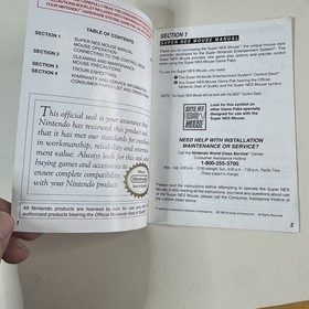 Super NES Mouse SNES Instruction Manual Booklet Nintendo SNS-A-HM USA