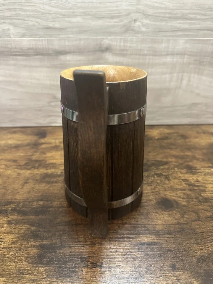 Деревянная пивная кружка ручной работы викингов пивная чашка деревянная кружка для пива - Изображение 2 из 4