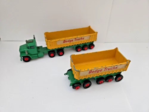 Lesney Matchbox King Size K-16 Dodge Tractor With Twin Tippers Diecast Truck Toy