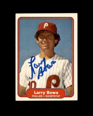 Larry Bowa Hand Signed 1982 Fleer Philadelphia Phillies Autograph