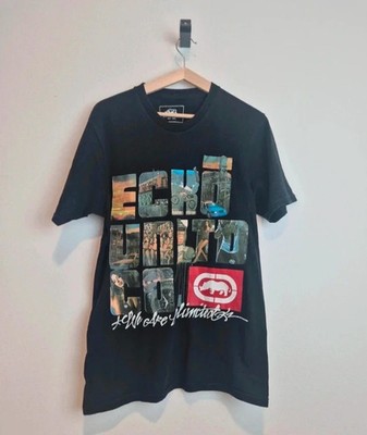 Ecko Unltd. T-Shirt Herren Schwarz Gr. M Vintage Graphic Print Hip Hop Skater
