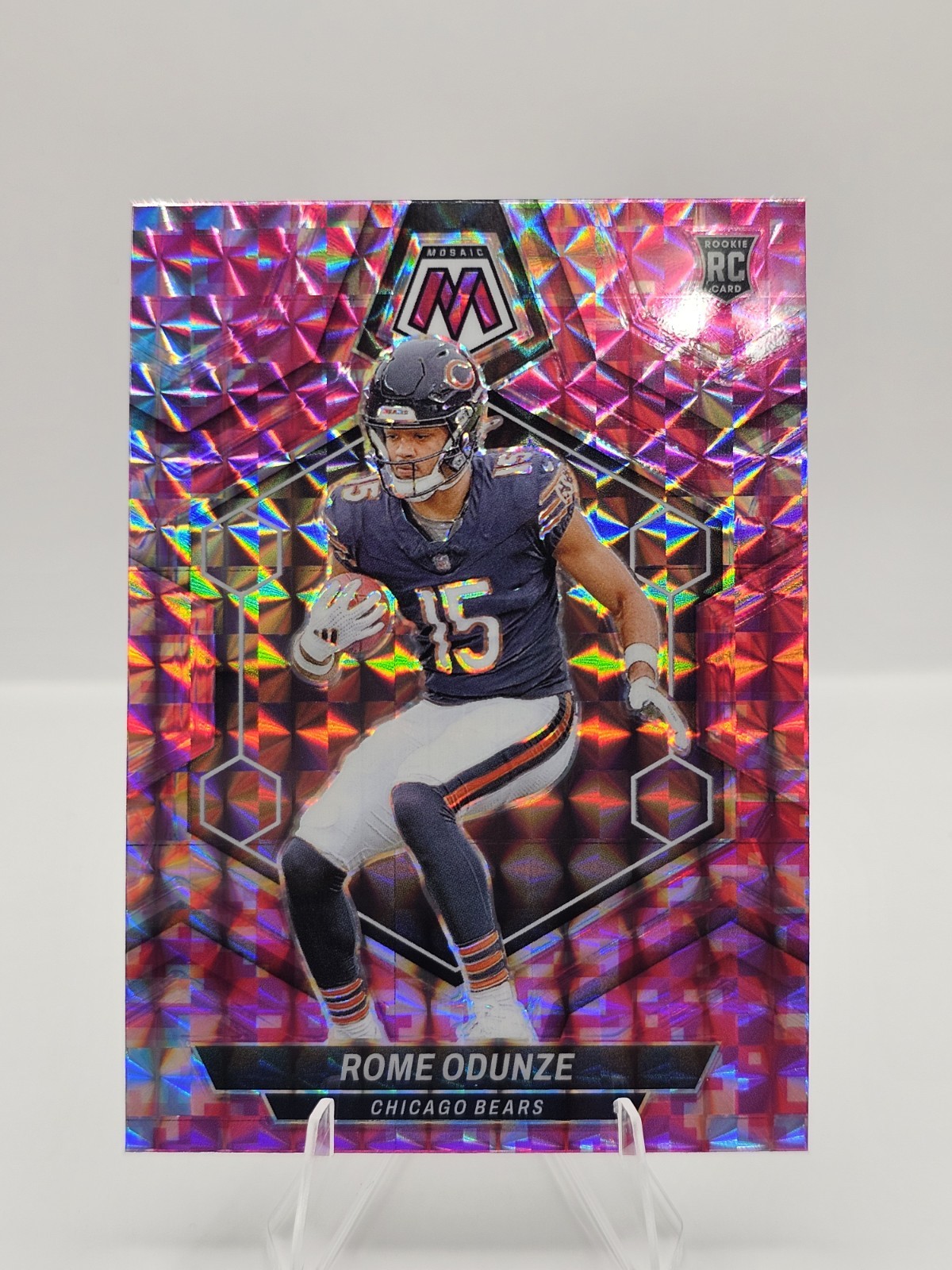 2024 Panini Mosaic - Rookies Rome Odunze #309 Camo Pink Mosaic Prizm (RC)