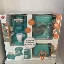 Play Go First Kitchen Appliance Trio Playset Coffee K-Cup, Mixer  Toaster Teal
