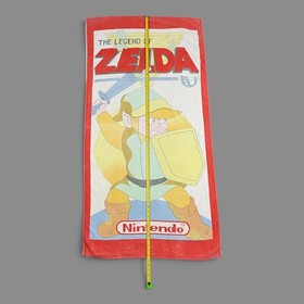VINTAGE Nintendo 1988 Legend Of Zelda Beach Towel Link NES Videojuego A&ntilde;os 80 DEFECTOS