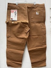 NWT Vtg Carhartt Double Knee Brown Duck Work Pants Size 50 x 30 60s 70s USA NEW