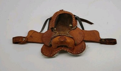 4'' Mini Western Horse Saddle Leather Toy Size Good Craftsmanship Custom