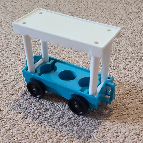 Fisher-Price Little People Blue Cart 1984 Vintage Accessory Ages 3-7 Years