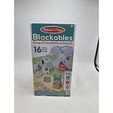 Melissa & Doug Blockables Snap & Play: Woodland Friends & Farm Friends Set