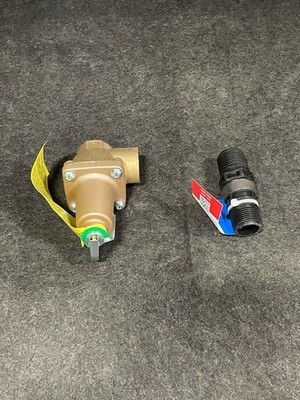 Watts 174A-050-FS Bronze Boiler Pressure Relief Valve, 3/4 Inch, 50 psi