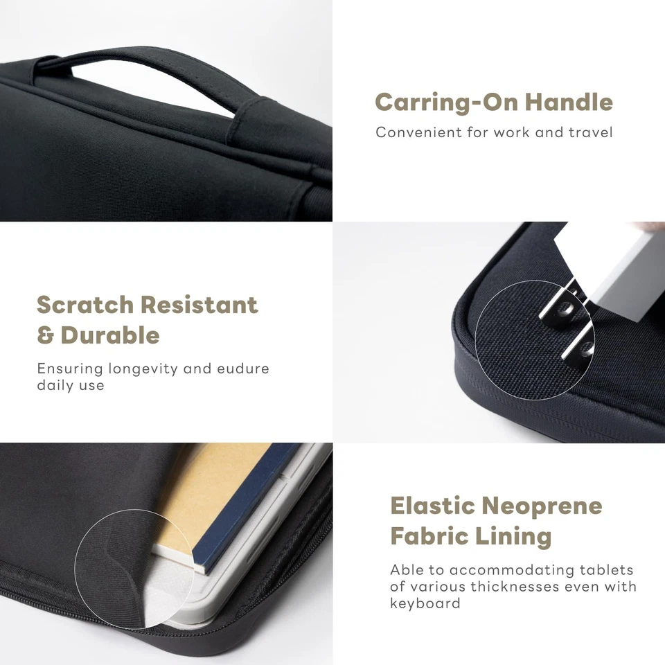 8-11 inch Waterproof Slim Tablet Carring Case with Handle Sleeve Bag for iPad... - Image 4 of 4