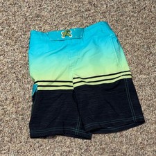 Boys medium size 8 Wonder Nation Teal Swim Shorts summer beach swim
