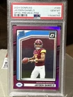 2024 Panini Donruss - Rated Rookie Jayden Daniels #389 Optic Preview Pink PSA 10