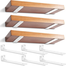 6 Pezzi Staffe per Mensole Fluttuanti, 30 Cm Staffe per Mensole Pesanti, Support