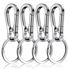 Dog ID Tag Holder with Stainless Steel Ring for Collars