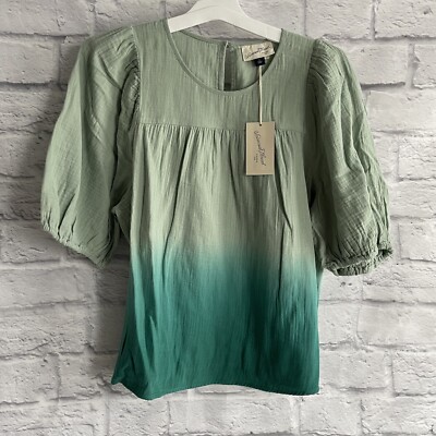 NEW WITH TAGS UNIVERSAL THREAD GREEN OMBRE SHIRT BLOUSE WOMENS LARGE L GREEN