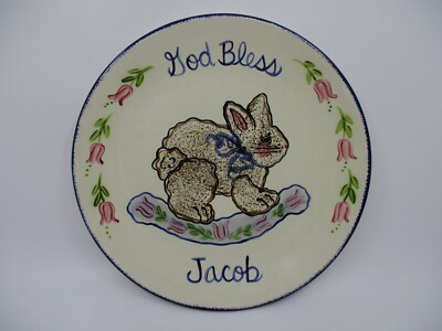 CAROLINE & COMPANY PLATE - God Bless Jacob   - 9 3/4''  -1107F