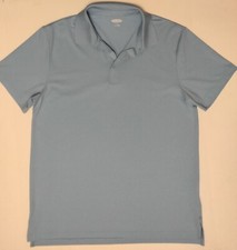 Old Navy Built in Flex Polo Shirt Mens Large Light Blue Golf Shirt Short Sleeved