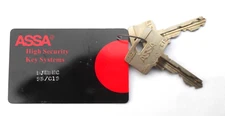 2 Factors precut ASSA V-10 Twin High Security keys with card