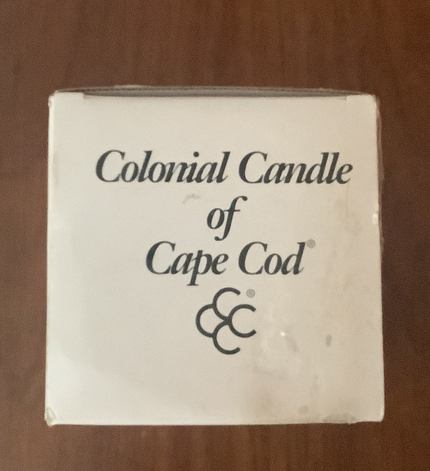 Colonial Candle Cape Cod Holder Scalloped pink Green Vine Floral 4” BOX