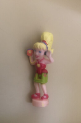 ORIGINAL VINTAGE POLLY POCKET PUPPE FIGUR BLUEBIRD CD PLAYER SET 1998 PP1a