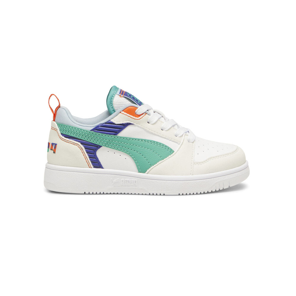 Кроссовки Puma Rebound V6 Lo Ready, Set, Better Youth для мальчиков серого цвета, повседневная обувь 397