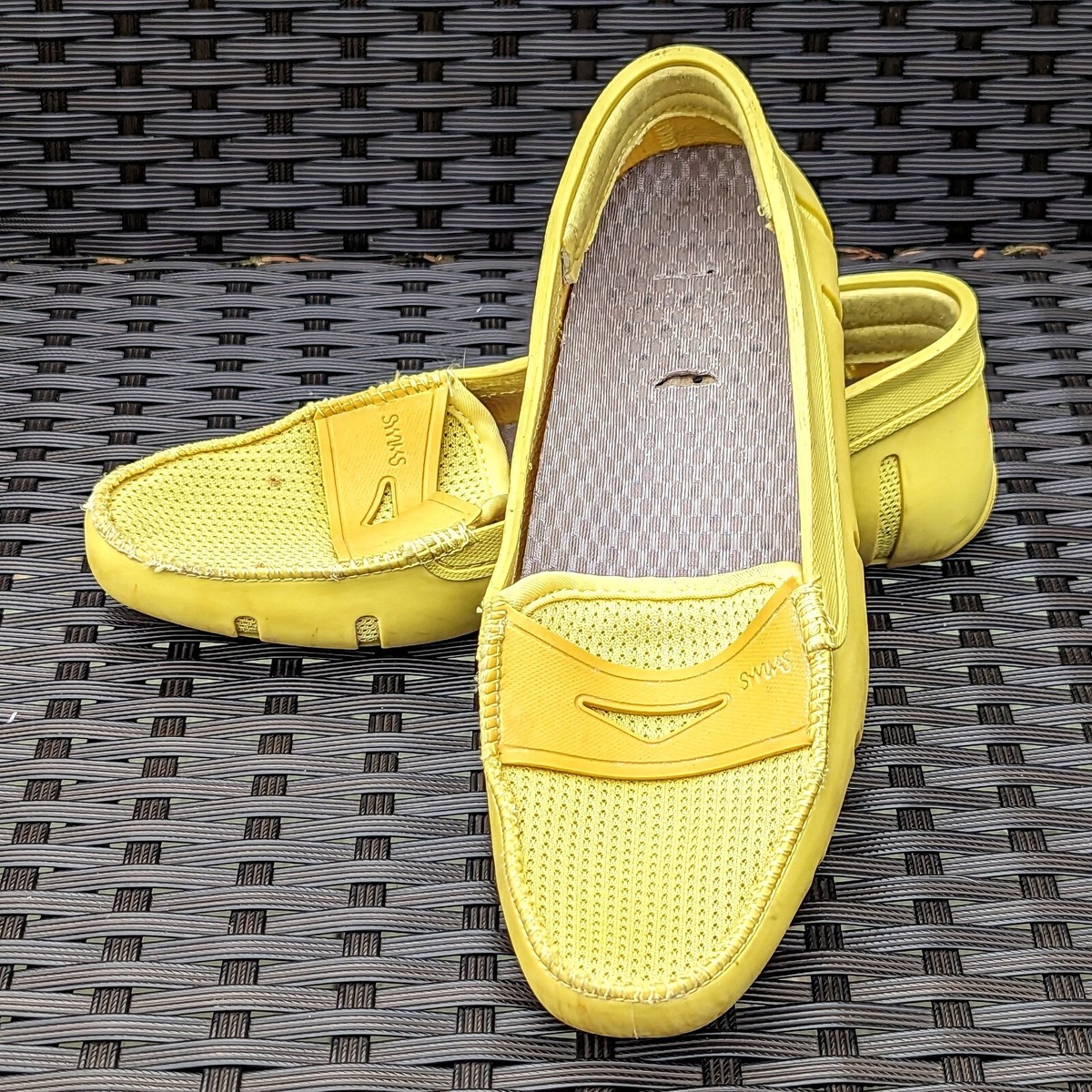 SWIMS Rubber Mesh PENNY LOAFERS Deck Boat Shoes 