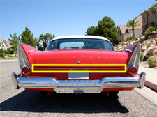 1958 Plymouth Fury Anodized Aluminum Under Trunk Lid Trim Kit Nrs Christine New