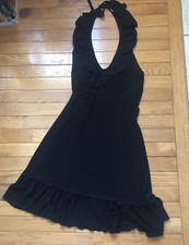Fave LBD Black Dress Strapless Halter Tie Up Casual Lunch Clubwear Partywear