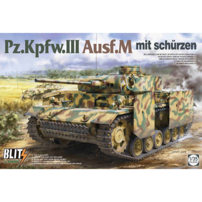 Blitz by Takom TAK8002 1:35 Pz.Kpfw.III Ausf.M mit Schürzen