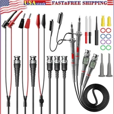 Universal Oscilloscope Probes with Accessories Test Lead Kit 100MHz 1X 10X 2Pack