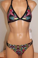 NWT PILYQ Swimsuit Bikini 2pc set Size M Mindala Braided Full