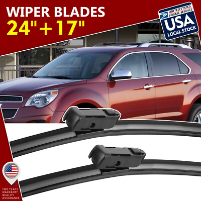 Super Clean 24''+17'' Top Lock Wiper Blades Set For 2010-2016 Chevrolet Equinox