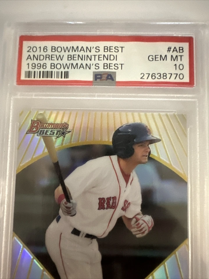 Bowman’s Best Andrew Benintendi 2016 #AB 1996 retro RC PSA 10 Red Sox White Sox Foto 4 de 4