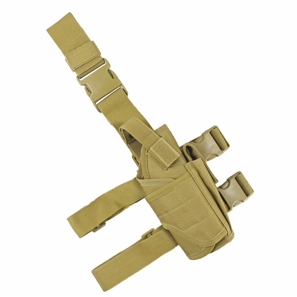 Adjustable Tactical Pistol Gun Drop Leg Thigh Holster Mag Pouch Right Hand - Image 3 of 4